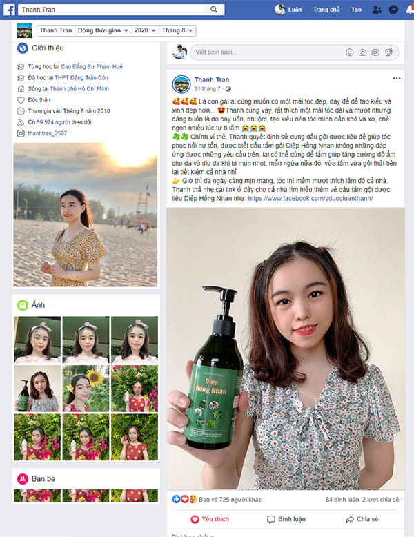 Chia sẻ của bạn Thanh Trần về sản phẩm